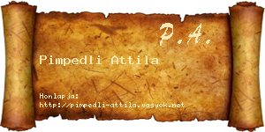 Pimpedli Attila névjegykártya
